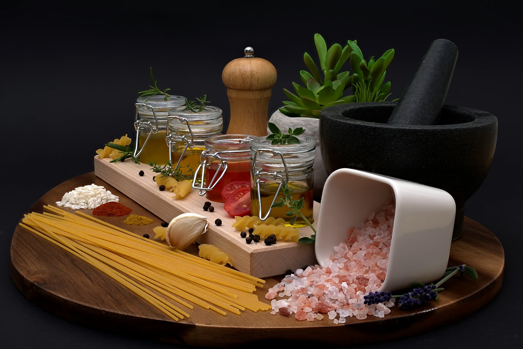 Faixa de frutas e alimentos frescos